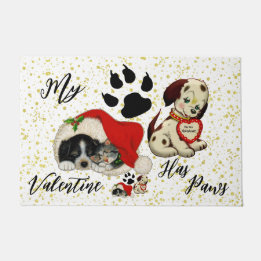 Mijn Valentijn heeft poten die de Hondenliefhebber Deurmat