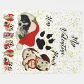 Mijn Valentijn heeft poten die de Hondenliefhebber Fleece Deken (Voorkant (Horizontaal))