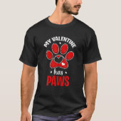 Mijn Valentijn heeft poten - kattenliefdesValentij T-shirt (Voorkant)