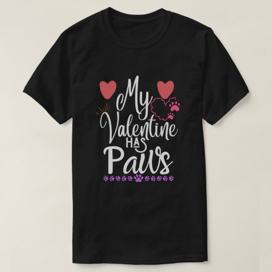Mijn valentijn heeft poten t-shirt (Design voorkant)