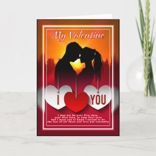 Mijn Valentijn, ik zal je liefhebben tot het einde Kaart
