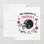 Mijn Valentijn is de Uitnodiging van het Football (Voorkant / Achterkant)