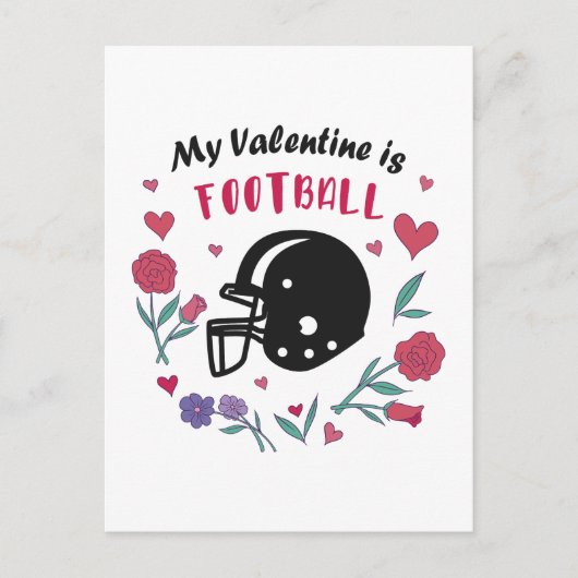 Mijn Valentijn is de Uitnodiging van het Football (Voorkant)