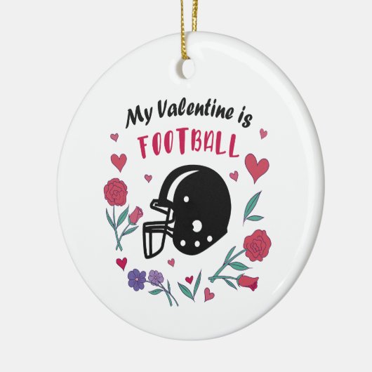 Mijn Valentijn is de Uitnodiging van het Football Keramisch Ornament (Links)
