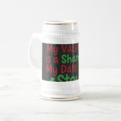 Mijn Valentijn is een Klaver Funny St. Patrick's D Bierpul (Voorkant links)