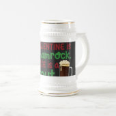Mijn Valentijn is een Klaver Funny St. Patrick's D Bierpul (Voorkant rechts)