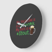 Mijn Valentijn is een Klaver Funny St. Patrick's D Grote Klok (Hoek)