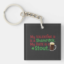 Mijn Valentijn is een Klaver Funny St. Patrick's D Sleutelhanger