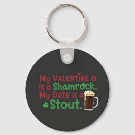 Mijn Valentijn is een Klaver Funny St. Patrick's D Sleutelhanger