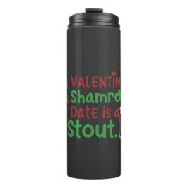 Mijn Valentijn is een Klaver Funny St. Patrick's D Thermosbeker