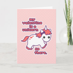 Mijn Valentijn is een Unicorn Feestdagen Kaart