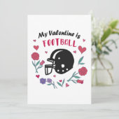 Mijn Valentijn is Football Kaart (Staand voorkant)