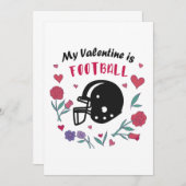 Mijn Valentijn is Football Kaart (Voorkant / Achterkant)