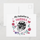 Mijn Valentijn is Football Visitekaartje Briefkaart (Voorkant / Achterkant)
