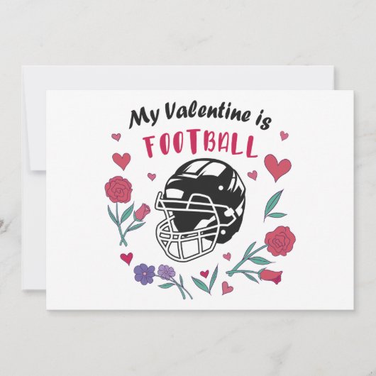 Mijn Valentijn is Football Visitekaartje Feestdagenkaart (Voorkant)