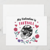 Mijn Valentijn is Football Visitekaartje Feestdagenkaart (Voorkant / Achterkant)