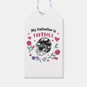 Mijn Valentijn is Football Visitekaartje Napkins Cadeaulabel