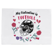 Mijn Valentijn is Football Visitekaartje Napkins T Groot Cadeauzakje (Achterkant)