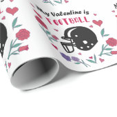 Mijn Valentijn is het Briefkaart van de Uitnodigin Cadeaupapier (Rol Hoek)