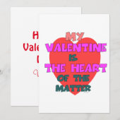 MIJN VALENTIJN IS HET HOOFD VAN DE KWESTIE FEESTDAGENKAART (Voorkant / Achterkant)