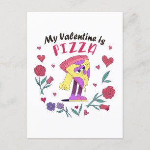 Mijn Valentijn is Pizza Invitation Briefkaart