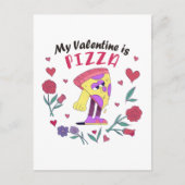 Mijn Valentijn is Pizza Invitation Briefkaart (Voorkant)