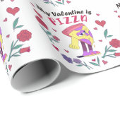 Mijn Valentijn is Pizza Invitation Cadeaupapier (Rol Hoek)