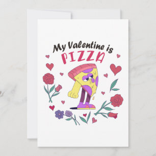Mijn Valentijn is Pizza Invitation Feestdagenkaart
