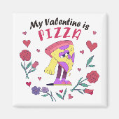 Mijn Valentijn is Pizza Invitation Magneet (Voorkant)