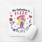 Mijn Valentijn is Pizza Invitation Muismat (Met muis)