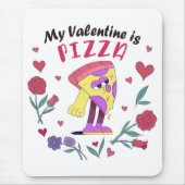 Mijn Valentijn is Pizza Invitation Muismat (Voorkant)