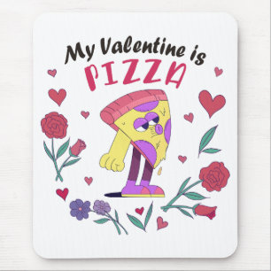 Mijn Valentijn is Pizza Invitation Muismat