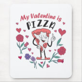Mijn Valentijn is Pizza Invitation Muismat (Voorkant)