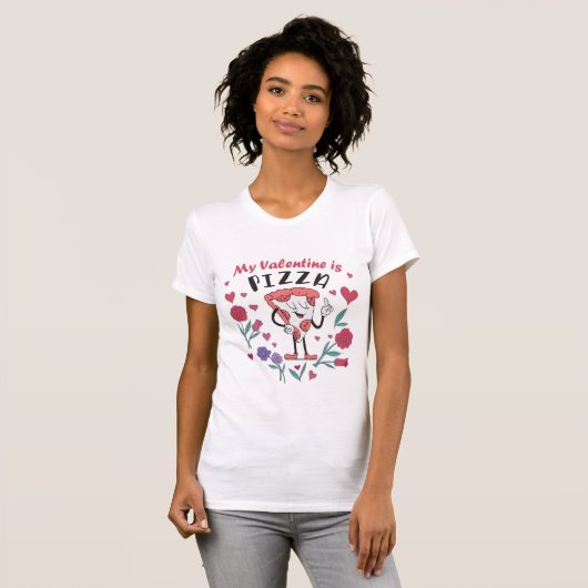 Mijn Valentijn is Pizza Invitation T-Shirt (Voorkant volledig)