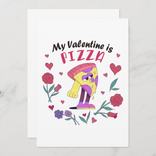 Mijn Valentijn is Pizza Kaart (Voorkant / Achterkant)