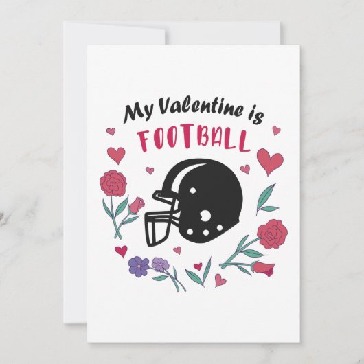 Mijn Valentijn is voetbal Kaart (Voorkant)