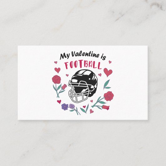 Mijn Valentijn is voetbal Visitekaartje (Voorkant)
