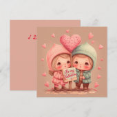 Mijn valentijn-kaart zijn kaart (Voorkant / Achterkant)