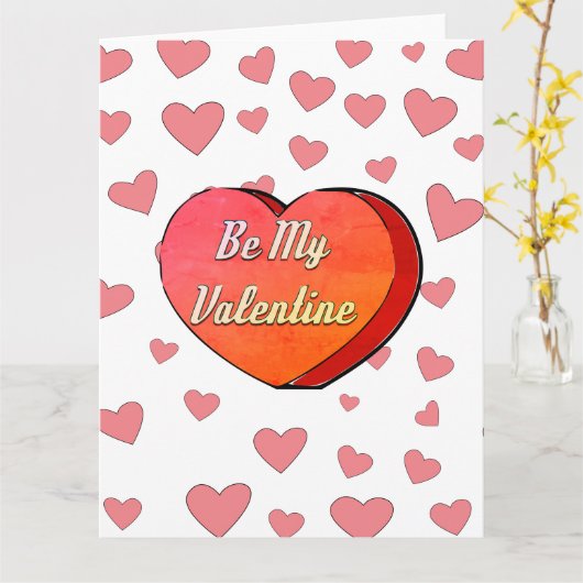 Mijn Valentijn Kute Heart Snoep Draaikaart zijn Kaart (Gele Bloem)