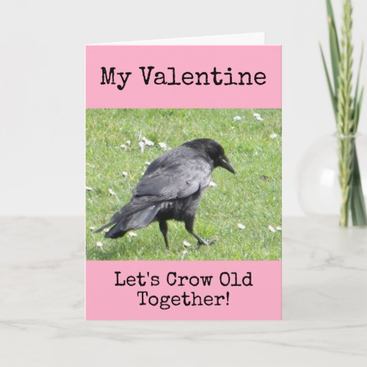 Mijn Valentijn, laten we samen oud kraaien Feestdagen Kaart (Voorkant)