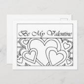 Mijn Valentijn lijn tekenen Briefkaart (Voorkant / Achterkant)