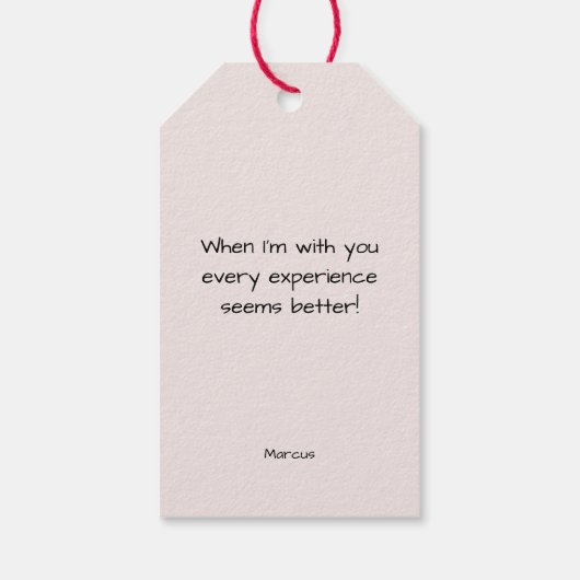 Mijn Valentijn minimale roze harten zijn Cadeaulabel (Achterkant)