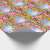 Mijn Valentijn Natuur bloeit het hart van bloemen Cadeaupapier (Hoek)