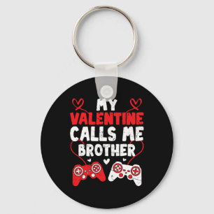 Mijn Valentijn noemt me broeder Gamer Bro Valentij Sleutelhanger