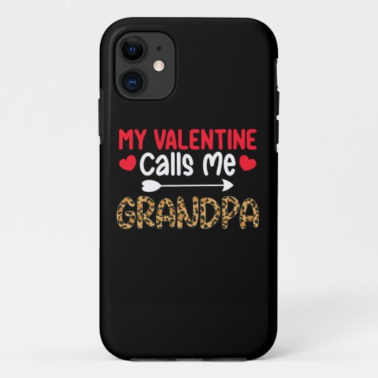 Mijn Valentijn noemt me Grootvader Luipaard Bizon Case-Mate iPhone Case (Achterkant)