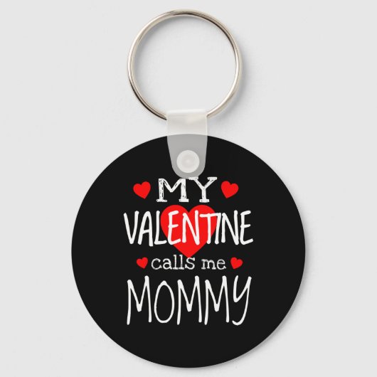 Mijn Valentijn noemt me mama Sleutelhanger (Voorkant)