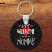 Mijn Valentijn noemt me mama Sleutelhanger (Voorkant)