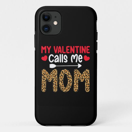 Mijn Valentijn noemt me Moeder Luipaard Buffalo Pl Case-Mate iPhone Case (Achterkant)