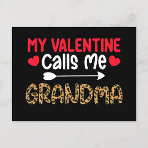 Mijn Valentijn noemt me oma Leopard Buffalo Briefkaart