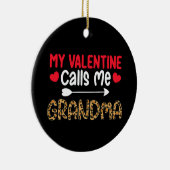 Mijn Valentijn noemt me oma Leopard Buffalo Keramisch Ornament (Rechts)